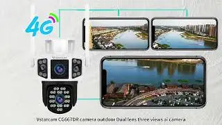 Vstarcam New Model 4G Dual Lens and Three View Security Camera CG667DR.