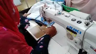 Join lining at center front zipper edge one side with mark reversible Down jacket excellent method
