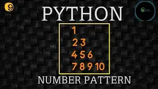 Python pattern programs || Using (1-10) digit make right triangle shape pattern program in python