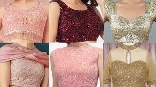 Sequin blouse designs | Blouse back neck designs | Sequin blouse | Blouse neck designs