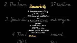 Facts for human body 😱🤔 !! #new #studyinspiration