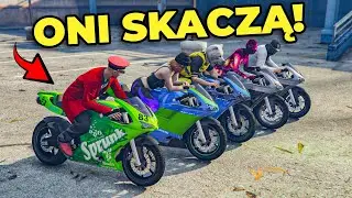 POTĘŻNA SZKOŁA STUNTÓW NA SZYBKICH MOTORACH w GTA 5 Online Hogaty i EKIPA