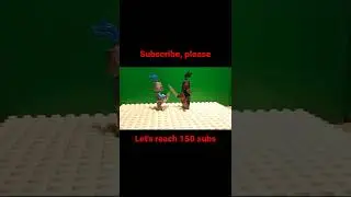Battle for the lady / princess with a surprise / lego stop motion #shorts