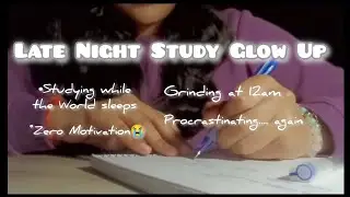 Late night study vlog 🌷✨#studywithme #study #latenightstudy 
