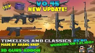 TACZ V0.45 Update New Guns! | Survival Friendly 3D Gun Addons for Minecraft Bedrock/PE 1.21.100+