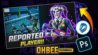 How to make Amazing BGMI Thumbnail Like @OHBEE..  in Adobe Photoshop Touch CC 🔥