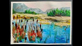 Dr. OK's Art Academy: Palette Knife Foothills Painting