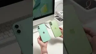 Two greens, two different vibes. Which green are you??🧼🍃🍀#ornarto #iphone11 #iphone17 #fyp #green