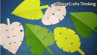 How to make Origami Leaf | DIY Leaf | Paper Craft | Easy Art and Craft | Humera Crafts Thinking
