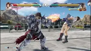 Tekken 7 Armor King  low parry wall carry option
