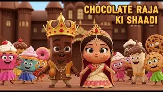 Chocolate Raja Ki Shaadi 👑🍫 | Royal 3D Hindi Kids Song | Dessert Wedding Cartoon | Sweet Fun Rhyme