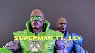McFarlane DCM: Superman ft. Lex. kitbashed  blueprint. #actionfigures  #stopmotion #dcmcfarlane 