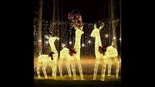 3-PCS Christmas Lighted Reindeer