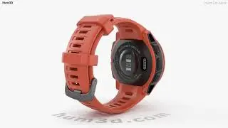 Garmin Instinct Solar Flame Red 3D model by 3DModels.org