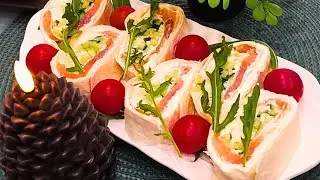 Salmon rolls - a vibrant appetizer for a festive table