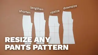 How to Shorten, Lengthen, or Resize Pants Pattern (Beginner Friendly) | CHLOE SEWING