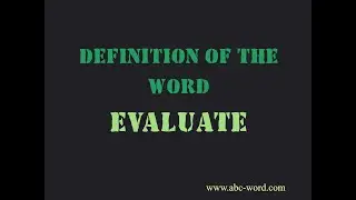 Definition of the word 