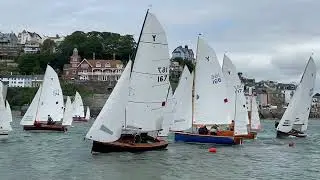 Chaos on the Start Line! Two Boats Snagged on Mooring Lines &ndash; Salcombe Yawls