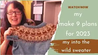 my Make 9 knitting plans for 2023 & my into the wild sweater  #knittting #knittingpodcast #make 9
