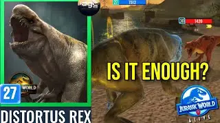 Level 27 DISTORTUS REX in the Arena! | Jurassic World Alive PvP Battles