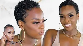 GRWM: Make Up & Styling& Defining My TWA!| 3 Months post Big Chop!