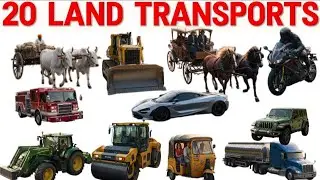 20 Land Transport Names in English | Vehicles Name for Kids | Land Transports | shoumiktots