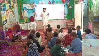 Learning corner  Flood relief camp Fazil Shah Kabirwala 2025 by G.A.Saqi