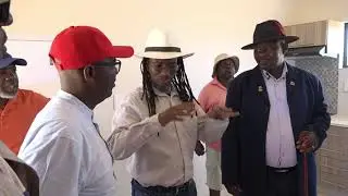Secretary to Cabinet Dr. George Simataa visits the Hosea Kutako Museum construction site- nbc
