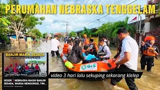 NGERI❗️BANJIR DI NEBRASKA SEATAP RUMAH‼️Plt BUPATI NAIK PERAHU KARET