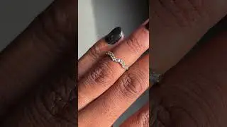 Gemstone Wave Band by Anueva Jewelry