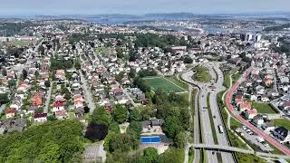 DJI mini 4 pro V&aring;land, Stavanger sentrum, Eiganes, Stokka 大疆mini4 pro 在挪威的第四大城市斯塔万格试飞。