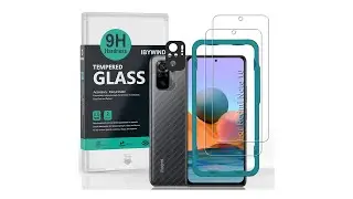 Redmi Note 10/ 10s Tempered Glass Protector With Easy Install Kit And Metal Camera Lens Protector
