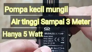 Pompa Kecil Mungil Kekuatan Dasyat Hemat Listrik Semburan 3 Meter untuk Hidroponik dan Aquarium