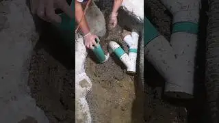 Connecting Into Main & Relocating Floor Drain #plumbing #plumbingservices #plumber