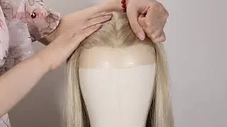 Medium Shoulder Length Blonde Wig Blonde Human Hair Wig(SL-02233-1)