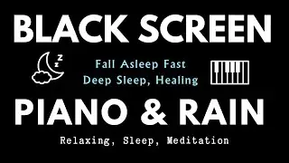 FALL INTO SLEEP INSTANTLY - Peaceful Piano & Soft Rain, 12 Hours No Mid ADS for Relaxing Sleep Music