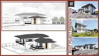 REVIT  ELEVATION VIEW PRESENTATION USING ANOTHER PROJECT'S IMAGE AS A BACKGROUND