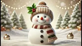 Cute Snowman Enjoying The Snow | Art Screensaver | Christmas Art for Your TV in 4K ✨🔔 🎅