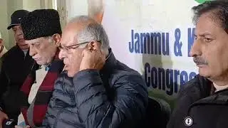 JKPCC President Tariq Hameed Karra Addressing Media