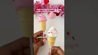 Пирожные-мороженое на палочке ко Дню святого Валентина 🎀🍦🩷