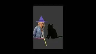 THE WITCH LAUGHING & THE BLACK KITTEN MEOWING HALLOWEEN 