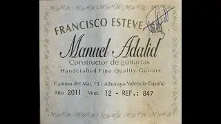 Гитара Manuel Adalid Esteve 12 - Чардаш Монти
