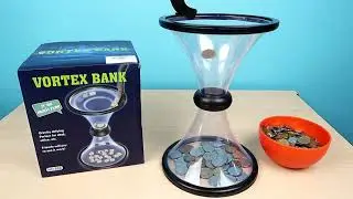 Creative Vortex Money Bank Defy Gravity Piggy Bank Funnel Shape Coin Bank
