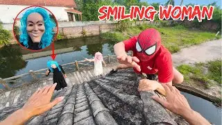 Smiling Woman Chases Team Spider Man Part 19 - Horror Parkour POV