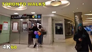 Toronto Bay to Bloor-Yonge Station Underground Walk on January 10, 2021