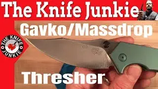 Massdrop Gavko Thresher WE Knives Titanium Frame Lock Folding Knife Video Review ~ The Knife Junkie