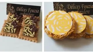 حلوى اقتصادية بثلاثة مكونات و طريقة تزين الشكلاط بديكور بلاستيك بلا سيليكون 👌👌👌👌👌