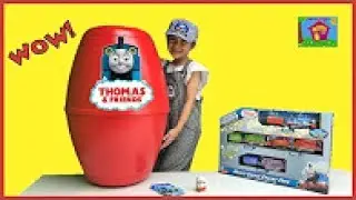 ENORMOUS SURPRISE EGG Toys Unboxing Thomas & Friends Train Playset Kinder Egg Surprises ToyReviw