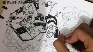 Flash Artwork Gangstown Barbershop (kustom kulture)