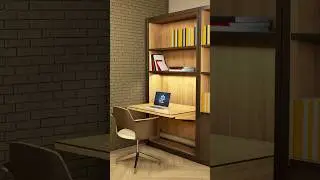 This Home Office Set Turns Into a Bed! DIY Concept Design